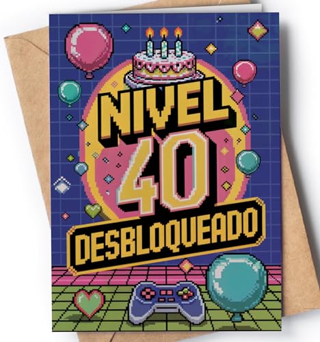 Tarjeta de 40 Cumpleaños - Tarjeta de Felicitación Graciosa para alguien que cumple 40 años -...