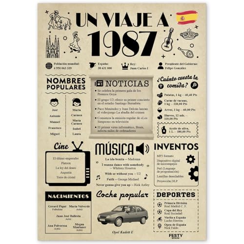 FestySpark Regalo 38 Cumpleaños Mujer - Regalos Originales 38 años Hombre - Tarjeta 38...