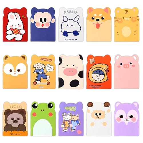 KOQAIIZ 15 Pcs Libretas Pequeñas para Niños, Mini Libreta de Bolsillo con Diseños de Animales...