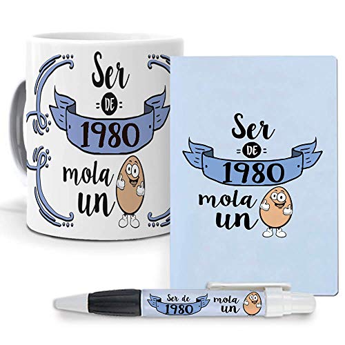 mundohuevo Pack Original y Personalizado para Regalo, Ideal para cumpleaños, con año de...