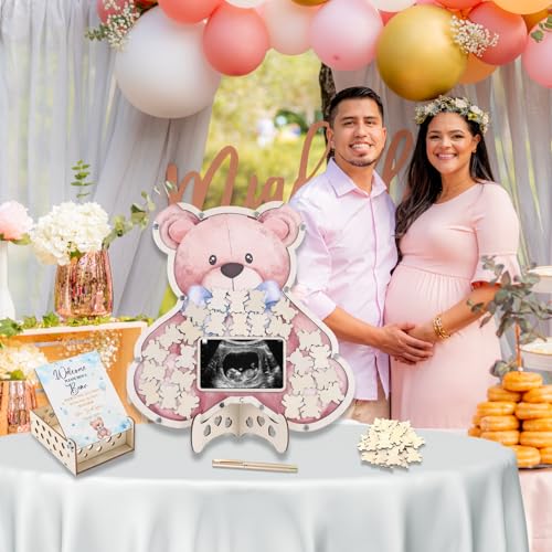 RANERVZ Juego de 63 piezas de libro de invitados para baby shower, libro de visitas de cumpleaños...