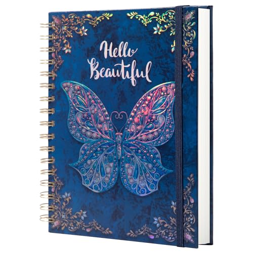 Cuaderno en espiral, diario para mujeres, diarios universitarios con rayas para escribir, B5,...