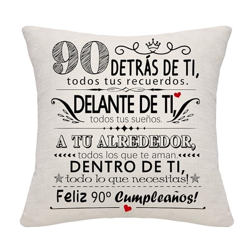 90 Años Mujeres Hombres Cumpleaños Regalo Detrás de ti todos tus recuerdos inspirador 90...
