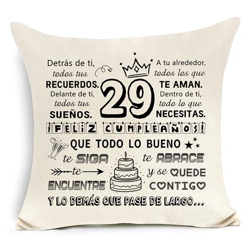 Awyuan 29 Cumpleaños Funda de Cojín para 29 Años Mujeres Hombres Amigo Hermana Hermano...