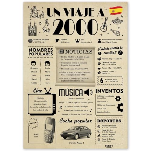 FestySpark Regalo 26 Cumpleaños Mujer - Regalos Originales 26 años Hombre - Tarjeta 26...