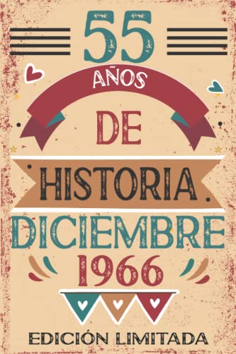55 Años De Historia Diciembre 1966: 55 años. Libro de visitas, cuaderno, 110 páginas de...