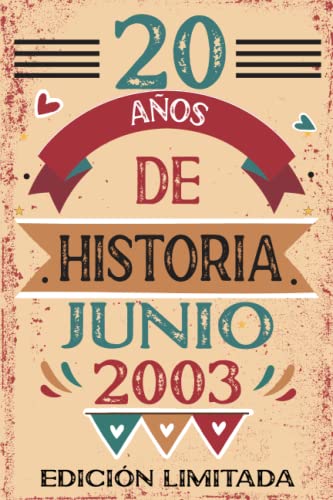 20 Años De Historia Junio 2003: Libro de visitas, cuaderno, 110 páginas de felicitaciones, idea de...