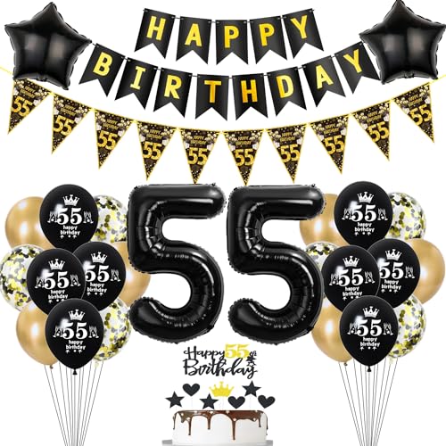 globos decoración 55 años cumpleaños hombre mujer decoración tarta 55 años cumpleaños mujer...