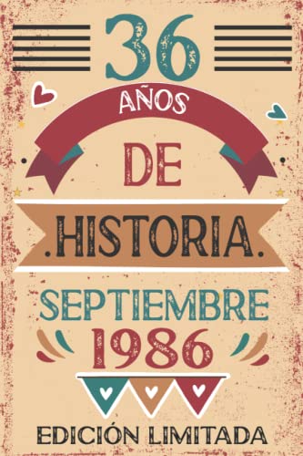 36 Años De Historia septiembre 1986: Libro de visitas, cuaderno, 110 páginas de felicitaciones,...