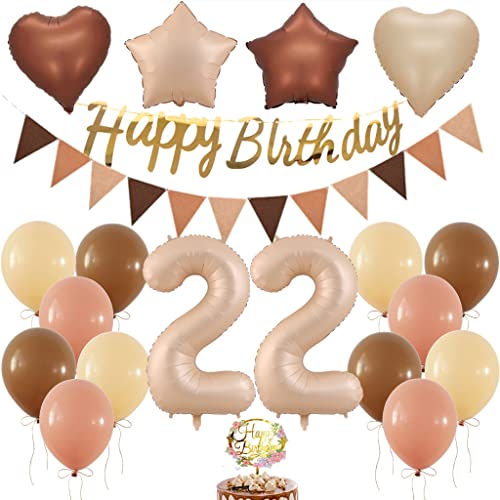 Decoracion de 22 cumpleaños con globos, Decoracion retro de cumpleaños con globos mujer 22 años, Decoracion retro de 22 cumpleaños, Numero 22 cumpleaños mujer, Globo 22 cumpleaños hombre