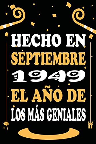 Hecho En Septiembre 1949 El Año De Los Más Geniales: Libro de visitas, cuaderno 110 páginas de...