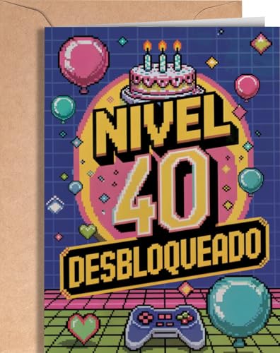 Tarjeta de 40 Cumpleaños - Tarjeta de Felicitación Graciosa para alguien que cumple 40 años -...