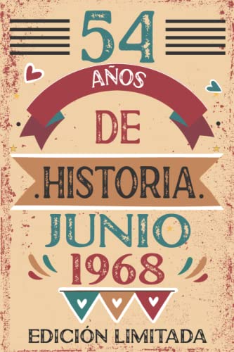 54 Años De Historia Junio 1968: 54 años. Libro de visitas, cuaderno, 110 páginas de...