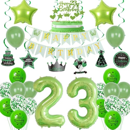 decoración 23 cumpleaños Mujer globos decoración tarta 23 años cumpleaños Mujer Hombre...