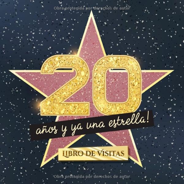 20 años y ya una estrella: Libro de visitas para el 20 cumpleaños - Regalos originales para mujer...