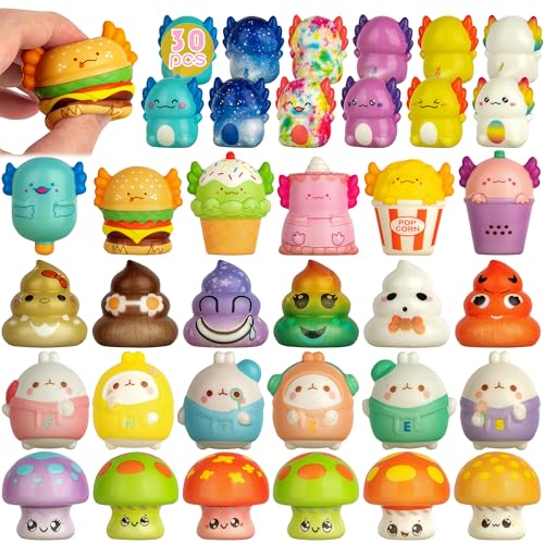 30 Animales Squishy Toys | Regalos Cumpleaños Niños Colegio | Juguetes Antiestrés | Detalles y...