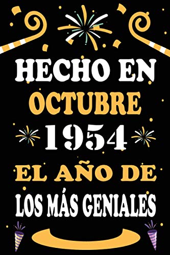 Hecho En Octubre 1954 El Año De Los Más Geniales: 66 años. Libro de visitas, cuaderno, 110...