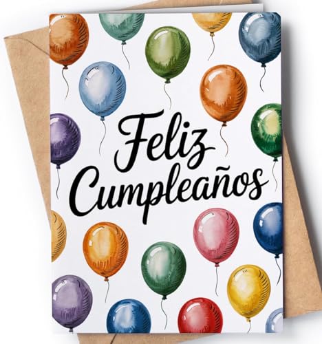 Tarjeta Felicitación de Cumpleaños para familiar o amigo - Tarjeta Feliz Cumpleaños - Tarjeta...