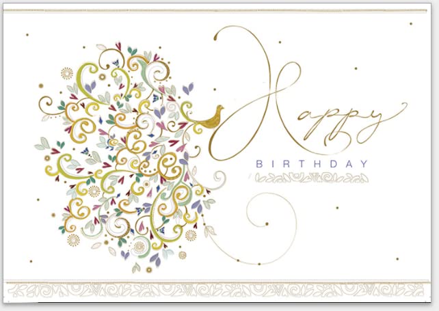 Tarjeta de felicitación de cumpleaños elegante con sobre, diseño único y de alta calidad,...