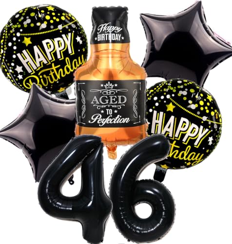 Globos de Cumpleaños 46 años Hombre, Decoracion Cumpleaños 46 años Mujer, Globos 46 Cumpleaños...