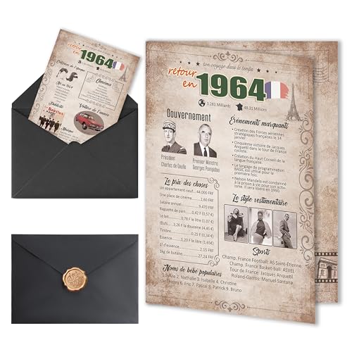 FloraVigo - Póster de cumpleaños de 60 años de edad, regalo de cumpleaños para padres, tarjeta...