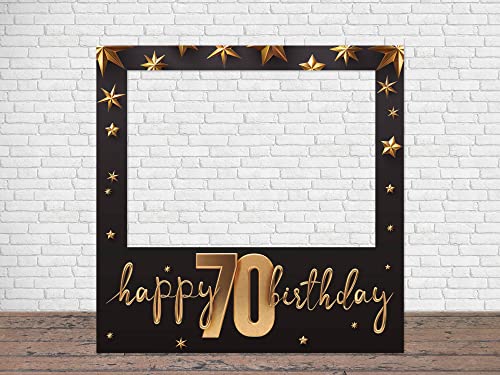 Oedim Photocall Feliz 70 Cumpleaños Estrellas, 100x100cm, Eventos o Celebraciones puntuales,...