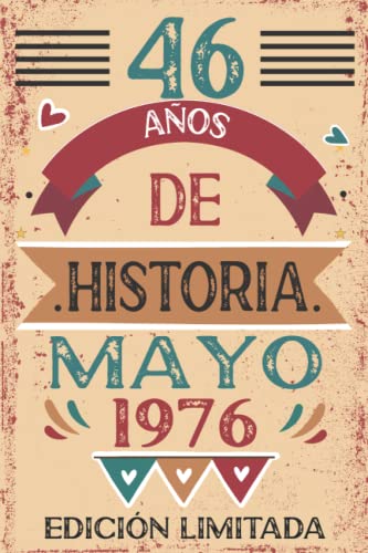46 Años De Historia Mayo 1976: 46 años. Libro de visitas, cuaderno, 110 páginas de...