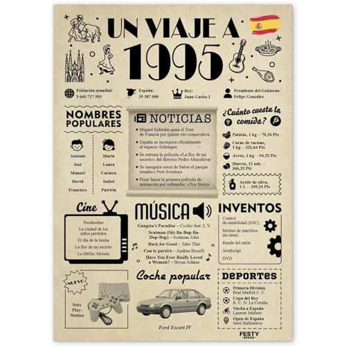 FestySpark Regalo 30 Cumpleaños Mujer - Regalos Originales 30 años Hombre - Tarjeta 30...