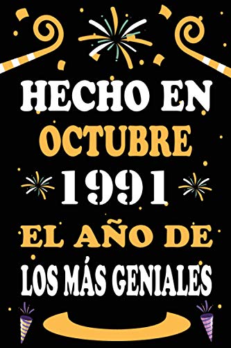Hecho En Octubre 1991 El Año De Los Más Geniales: 29 años. Libro de visitas, cuaderno, 110...