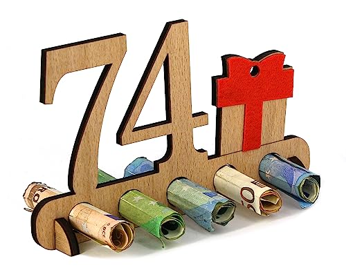 Giftota Regalo de Madera para 74 Cumpleaños - Libro de Visitas de Letrero de Madera de 74 Años...