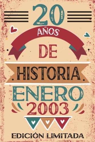 20 Años De Historia Enero 2003: Libro de visitas, cuaderno, 110 páginas de felicitaciones, idea de...