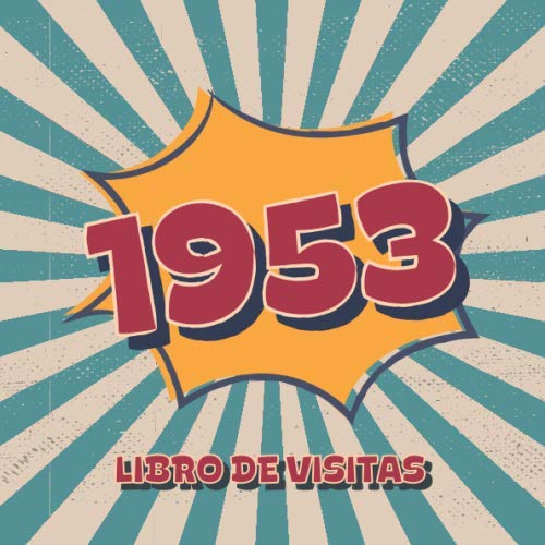 1953 Libros de Visitas: Libro de visitas para fiestas de cumpleaños de estilo retro para que la...