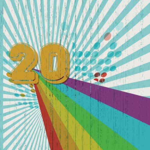 20: Libro de visitas para la fiesta de cumpleaños I Recordatorio I Idea de regalo I arco iris retro