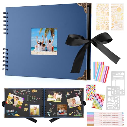 DazSpirit Album Fotos Scrapbook 29,5 X 21cm Album Fotos Para Pegar Y Escribir, Libro de Firmas 80...