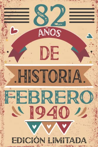 82 Años De Historia Febrero 1940: 82 años. Libro de visitas, cuaderno, 110 páginas de...
