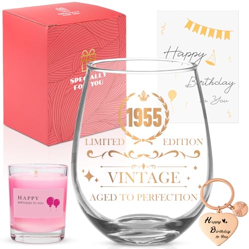 WDJLNZB Regalos Originales Mujer Hombre, Copas de Vino Personalizadas Edición Limitada 1955 con...