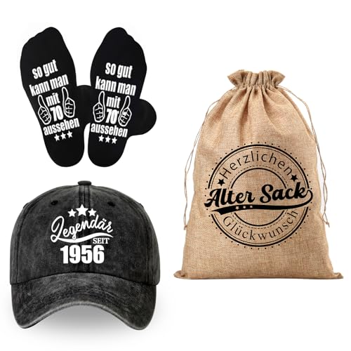 Tarklanda Regalos de 70 cumpleaños para hombres, 1956 regalo de la vendimia, gorra de béisbol para...