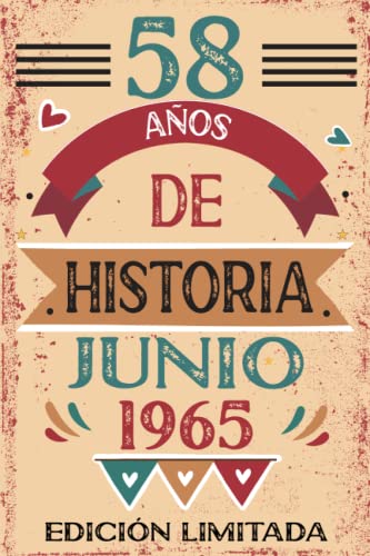 58 Años De Historia Junio 1965: Libro de visitas, cuaderno, 110 páginas de felicitaciones, idea de...