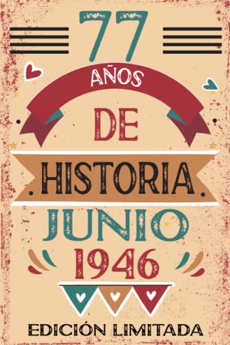 77 Años De Historia Junio 1946: Libro de visitas, cuaderno, 110 páginas de felicitaciones, idea de...