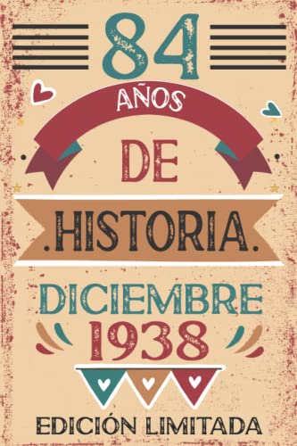 84 Años De Historia Diciembre 1938: Libro de visitas, cuaderno, 110 páginas de felicitaciones,...