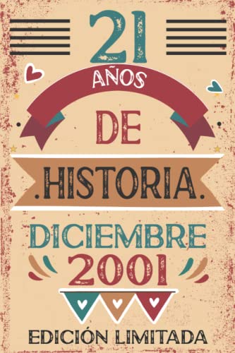 21 Años De Historia Diciembre 2001: Libro de visitas, cuaderno, 110 páginas de felicitaciones,...
