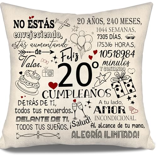 No Estás Envejeciendo, Estás Aumentando de Valor: Funda de Cojín para Cumpleaños - Regalo 10-100...
