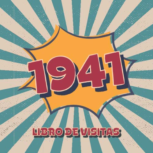 1941 Libros de Visitas: Libro de visitas para fiestas de cumpleaños de estilo retro para que la...