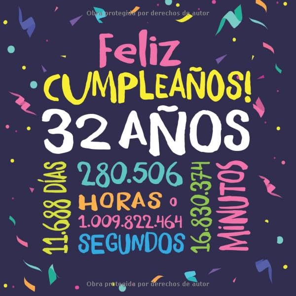 Feliz Cumpleaños - 32 Años: Un libro de visitas para fiesta de 32 cumpleaños – Decoración y...