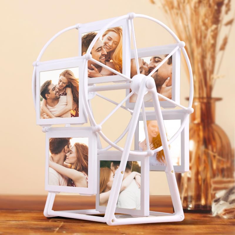 Transparent Gift Marco de Fotos Personalizado Noria. Marcos Giratorios para Parejas. Decoración...
