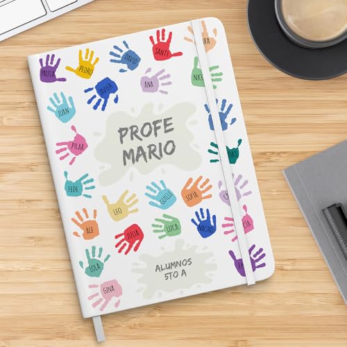 Transparent Gift Libreta Personalizada con Nombres y Texto Manos. Regalos Originales para...