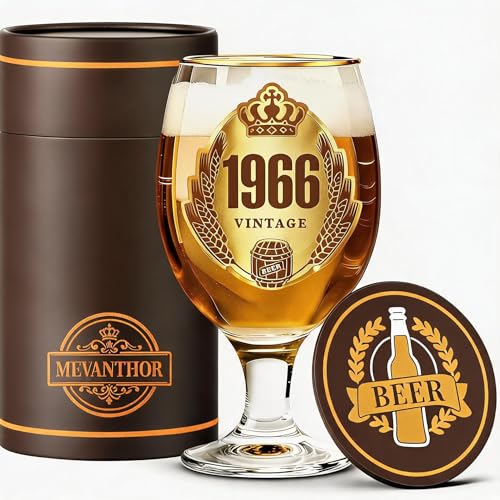 Regalos Hombre 50 Años, personalizada 1966 Años Cumpleaños Fiesta Decoracion Copa Cerveza Regalos...