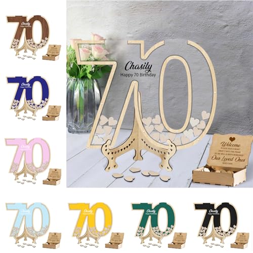 Libro de visitas personalizado para fiesta de cumpleaños número 70, alternativa de feliz 60...