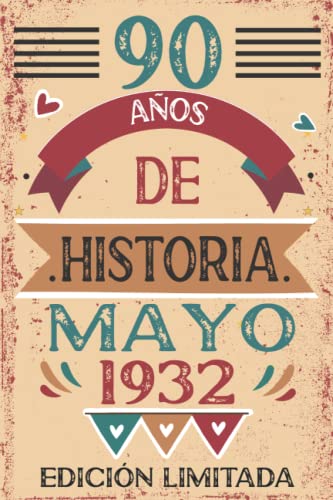 90 Años De Historia Mayo 1932: 90 años. Libro de visitas, cuaderno, 110 páginas de...