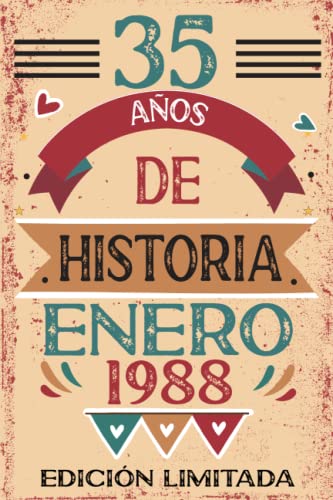 35 Años De Historia Enero 1988: Libro de visitas, cuaderno, 110 páginas de felicitaciones, idea de...